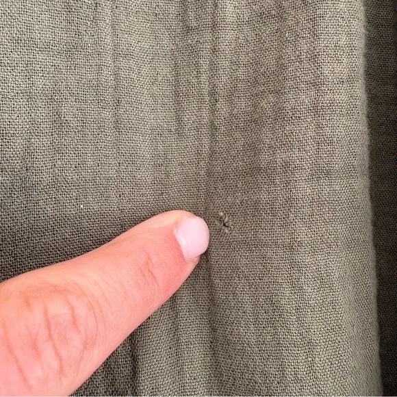 Old Navy Gauzy Cotton Wide Leg Pants Olive Green Beach Vacation Pull on XL - Picture 11 of 11